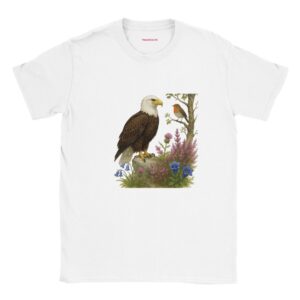 Eagle and Robin Nature Graphic T-Shirt