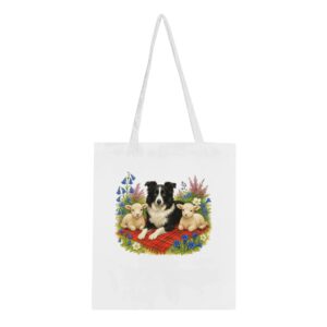 Collie and Lambs Tote Bag
