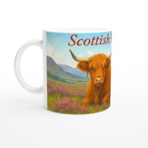 Scottish Highland Cow & Calf Ceramic Mug