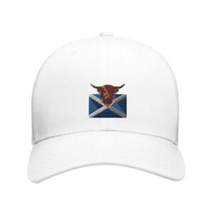 Scottish Highland Cow Highland Cattle Flag Snapback Hat